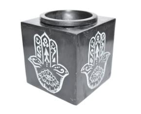 Soap Stone Oil Burner - Hamsa Hand - Image 2