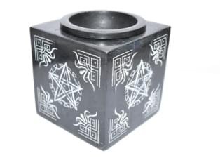 Soap Stone Oil Burner - Pentacle - Image 2