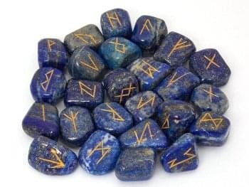Lapis Lazuli Runes Viking Elder futhark Rune Set - Image 2