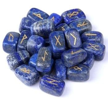 Lapis Lazuli Runes Viking Elder futhark Rune Set
