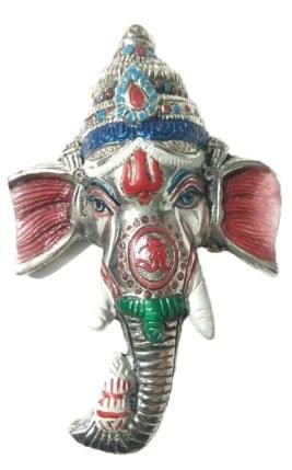 Aluminium Medium Ganesh Face Wall Hanging