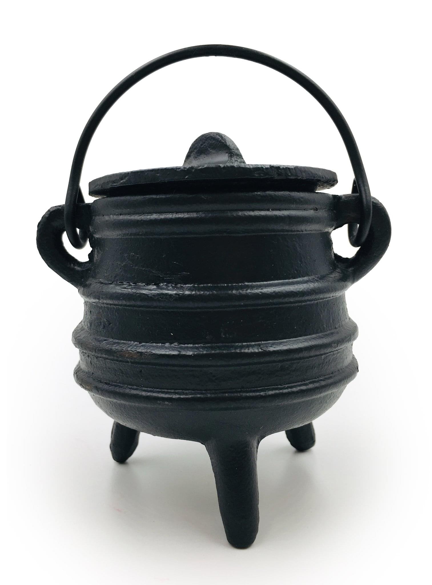 Iron Cauldron w/handle & lid - Image 2