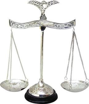 Brass Scale of Justice W/ Mother of Pearl - Image 2