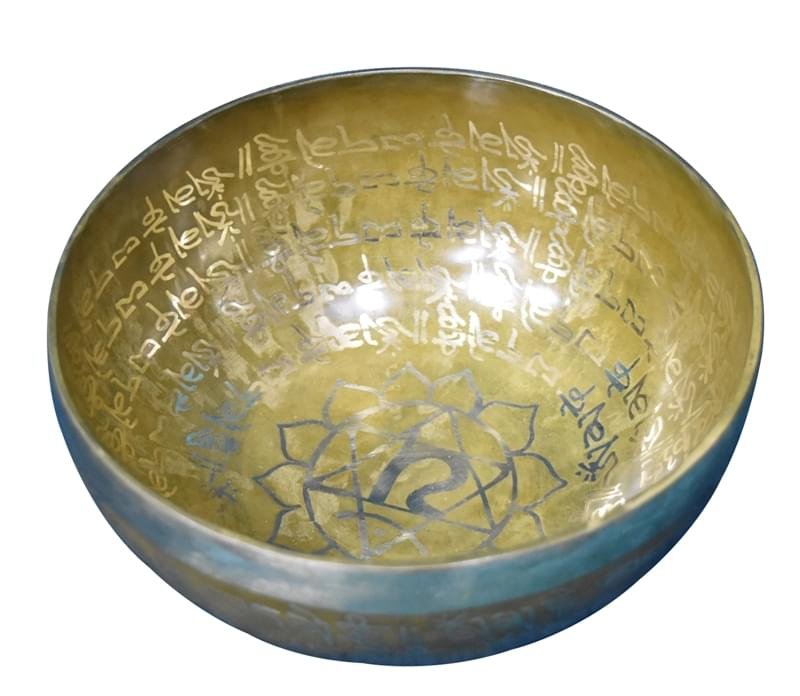 Handmade Singing Bowl With Chakra Symbol - Image 2