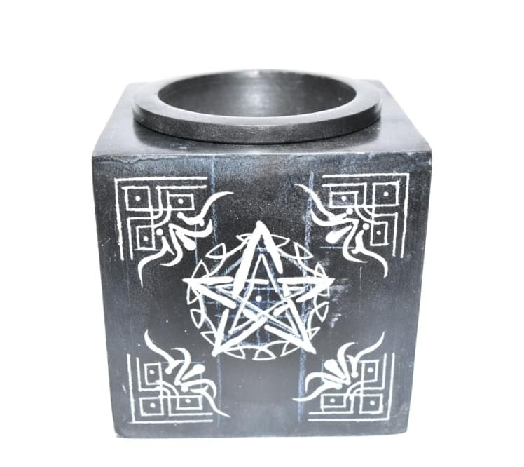 Soap Stone Oil Burner - Pentacle