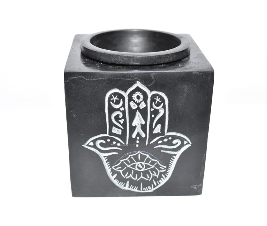 Soap Stone Oil Burner - Hamsa Hand