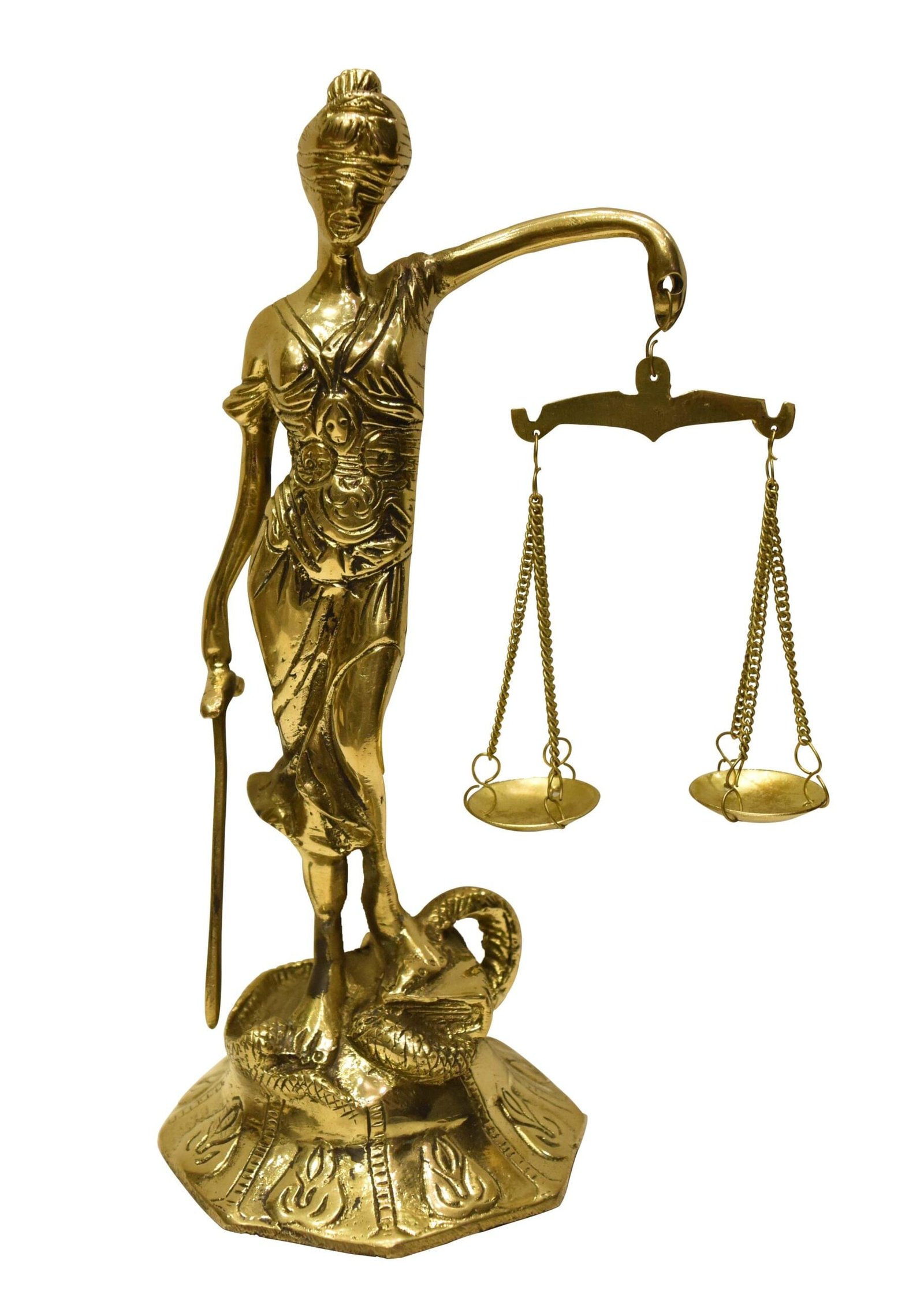 Brass Lady Justice Statue