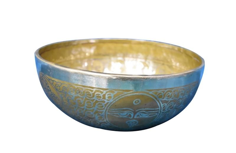 Handmade Singing Bowl With Chakra Symbol - Image 2