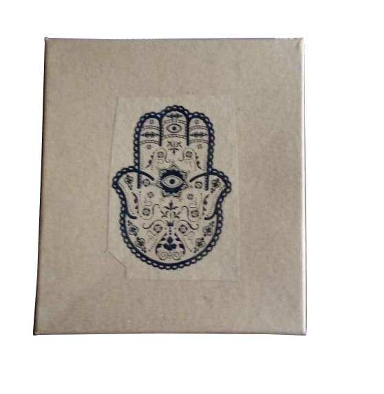 Brass Singing Bowl - Hamsa Hand Design With Cushion & Cardboard Box - Image 3