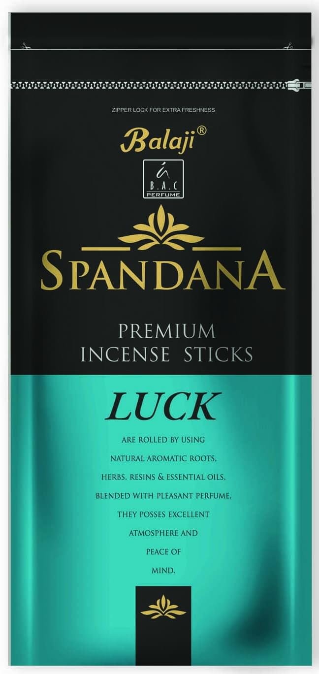 Spandana Premium Incense Sticks -  130 Gram Zipper Pouch Insense