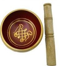 Brass Tibetan Singing Bowl Assorted Color With Wooden Rod/ Cushion - Image 3