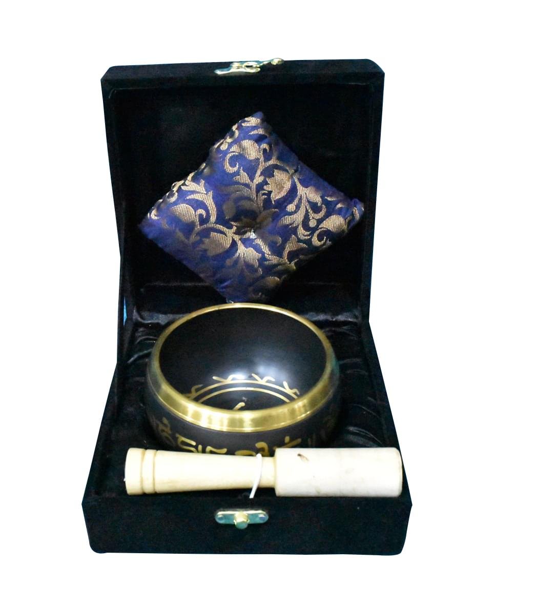 Singing Bowl In Velvet Box With Pad & Rod