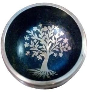 Brass Singing Bowl - Tree Of Life Design With Cushion & Cardboard Box - Image 3