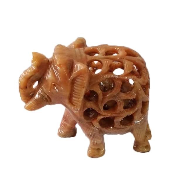 Soap Stone Elephant W/Cut Baby - Image 4