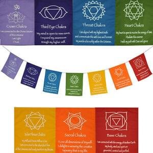 Seven Chakras Prayer Flags with Mantras - Image 2