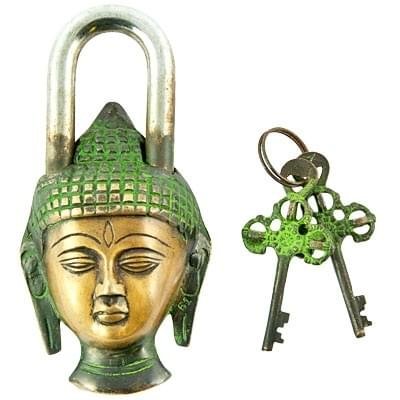 Tibetan Antique Lock - Lord Buddha