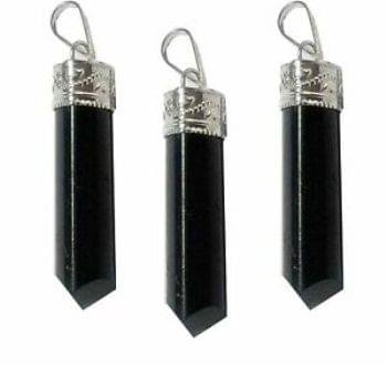 Black Tourmaline Pencil Pendant - Image 2