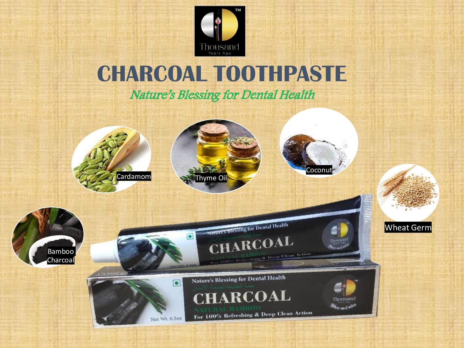Thousand Years Ago Toothpaste Charcoal
