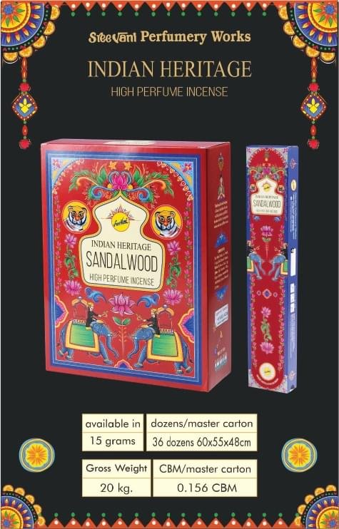 Sreevani Indian Heritage High Perfume Incense Sandal Wood