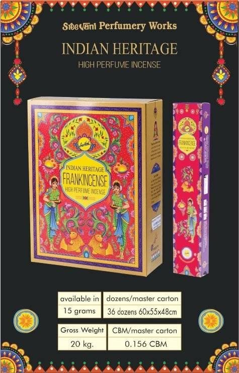 Sreevani Indian Heritage High Perfume Incense Frank Incense