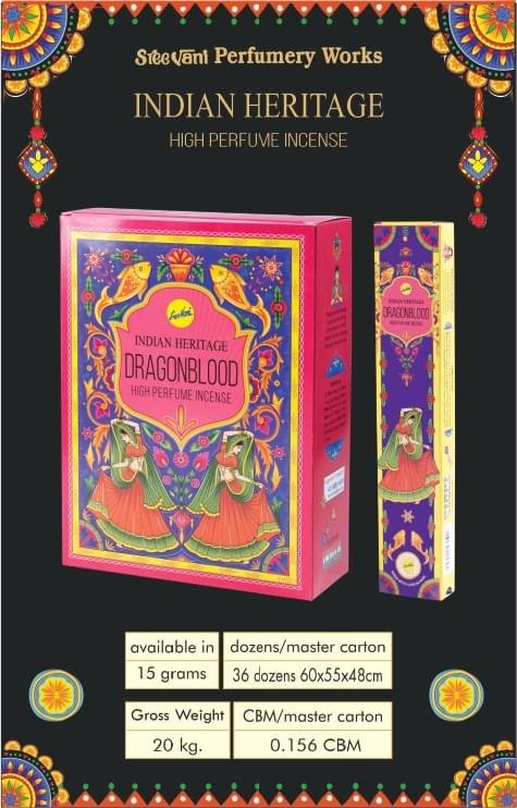 Sreevani Indian Heritage High Perfume Incense Dragon Blood