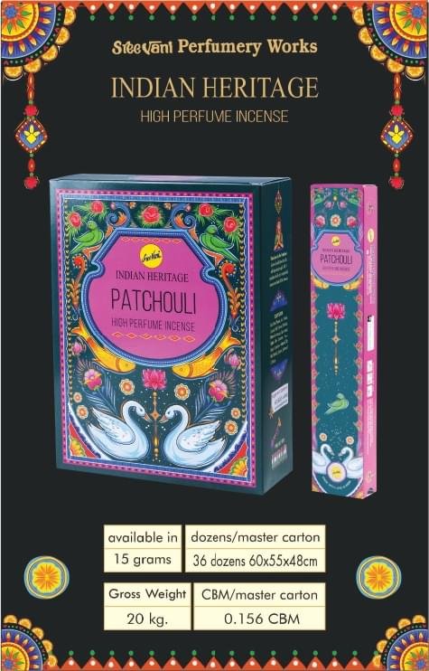 Sreevani Indian Heritage High Perfume Incense Patchouli