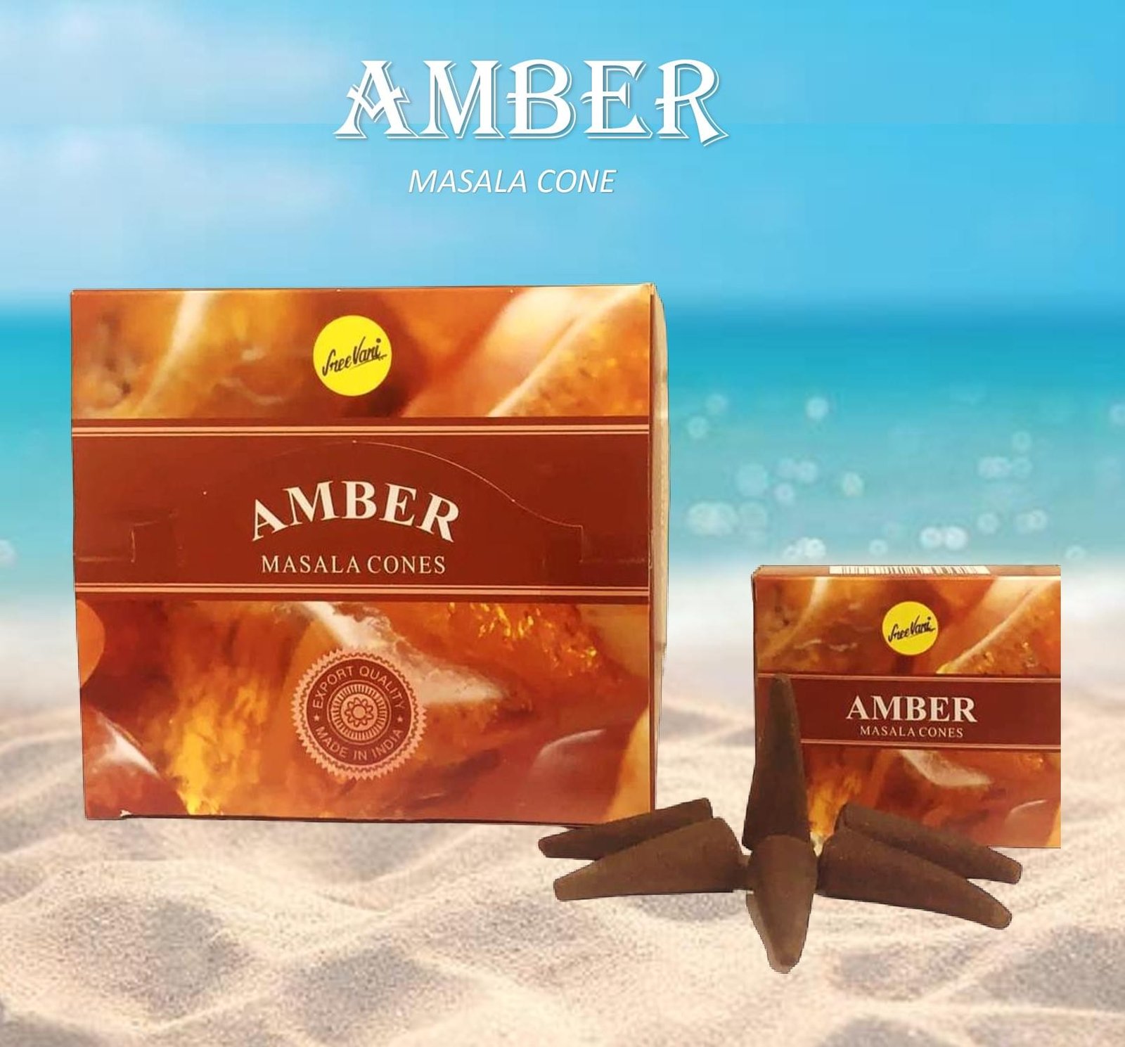 Sreevani Natural Masala Incense Cones Amber
