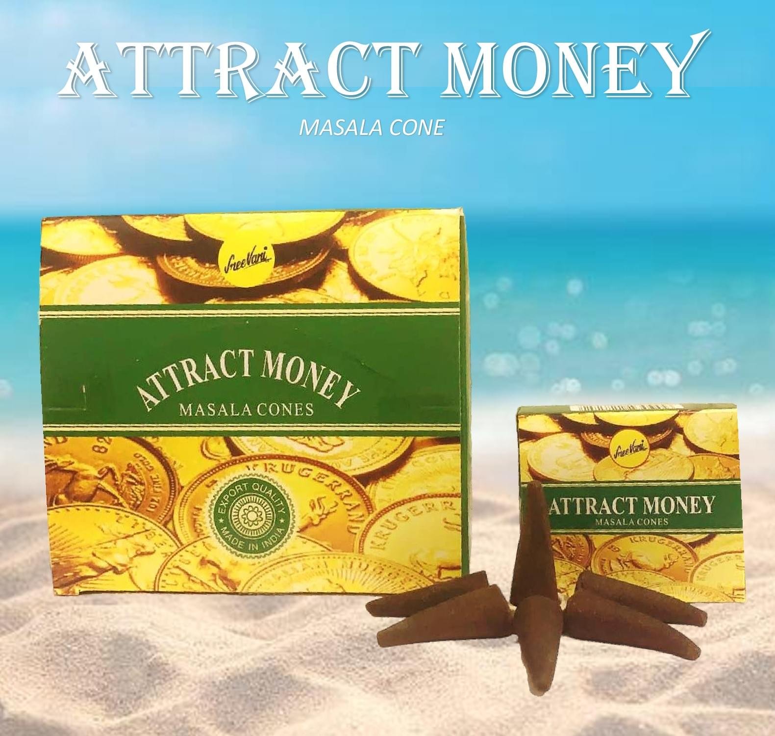 Sreevani Natural Masala Incense Cones Attract Money