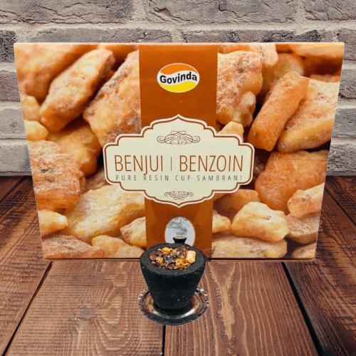 Govinda Pure Resin Incense Cup Sambrani box  of 12 Cups  Benjui  Benzoin