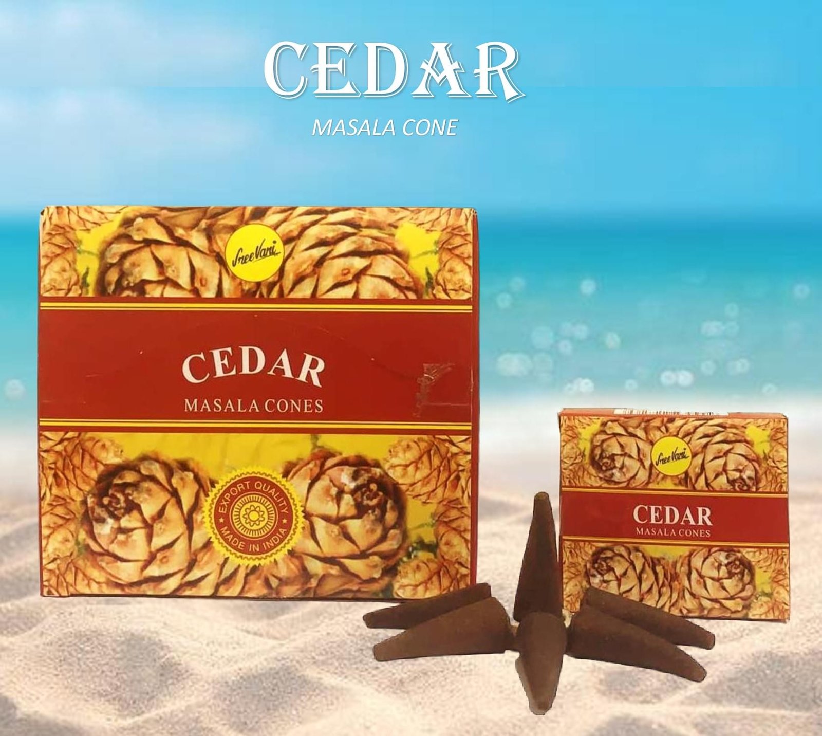 Sreevani Natural Masala Incense Cones Cedar