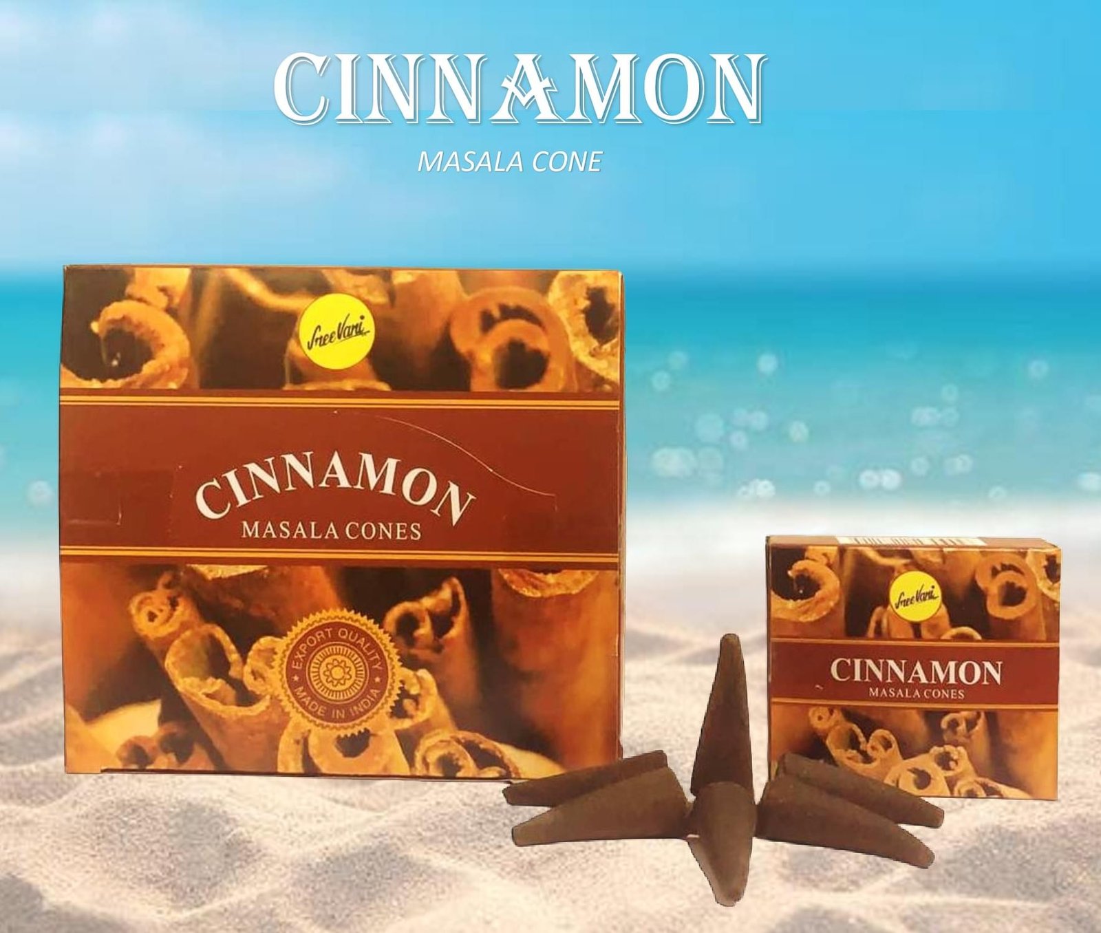 Sreevani Natural Masala Incense Cones Cinnamon