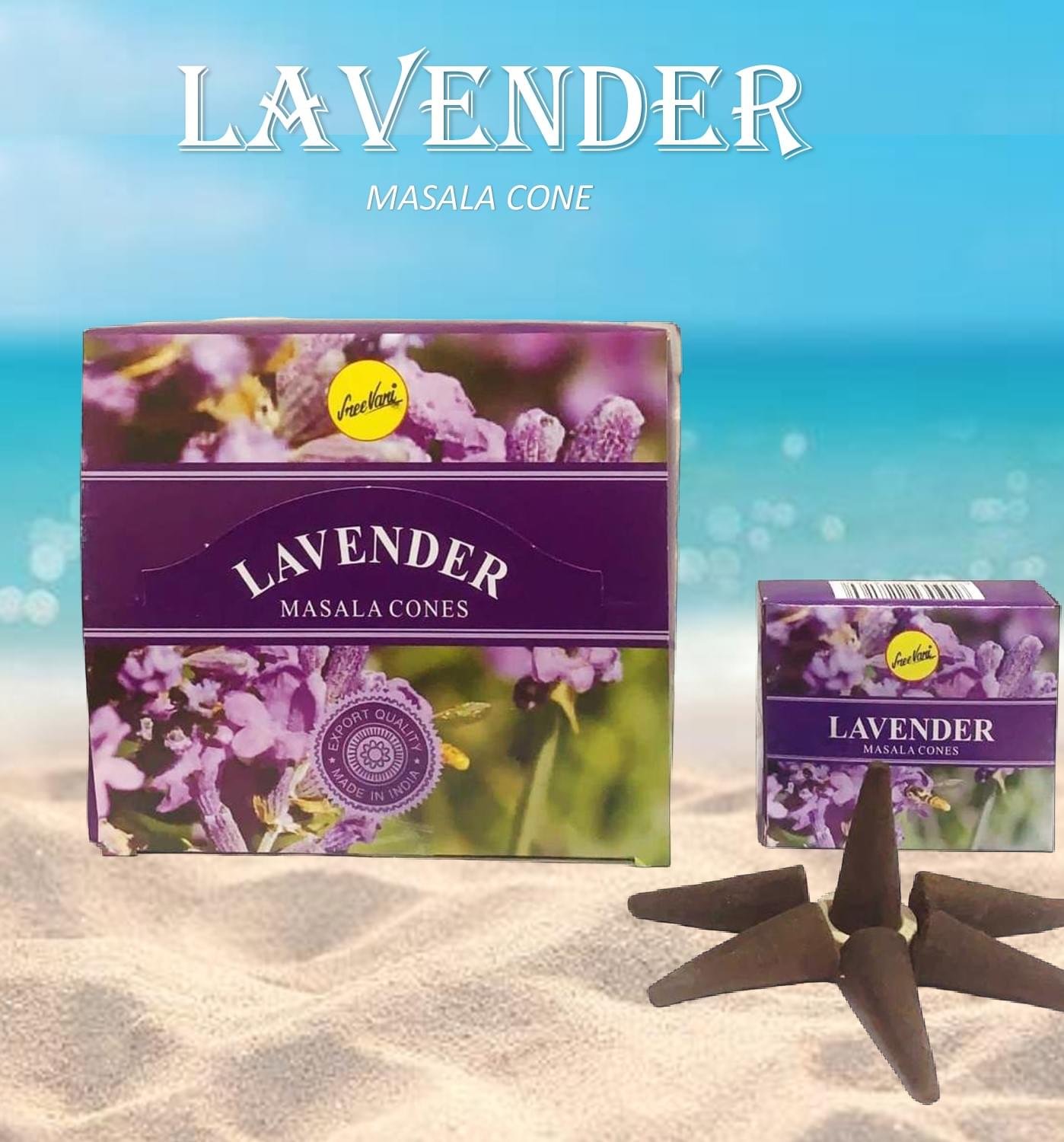 Sreevani Natural Masala Incense Cones Lavender