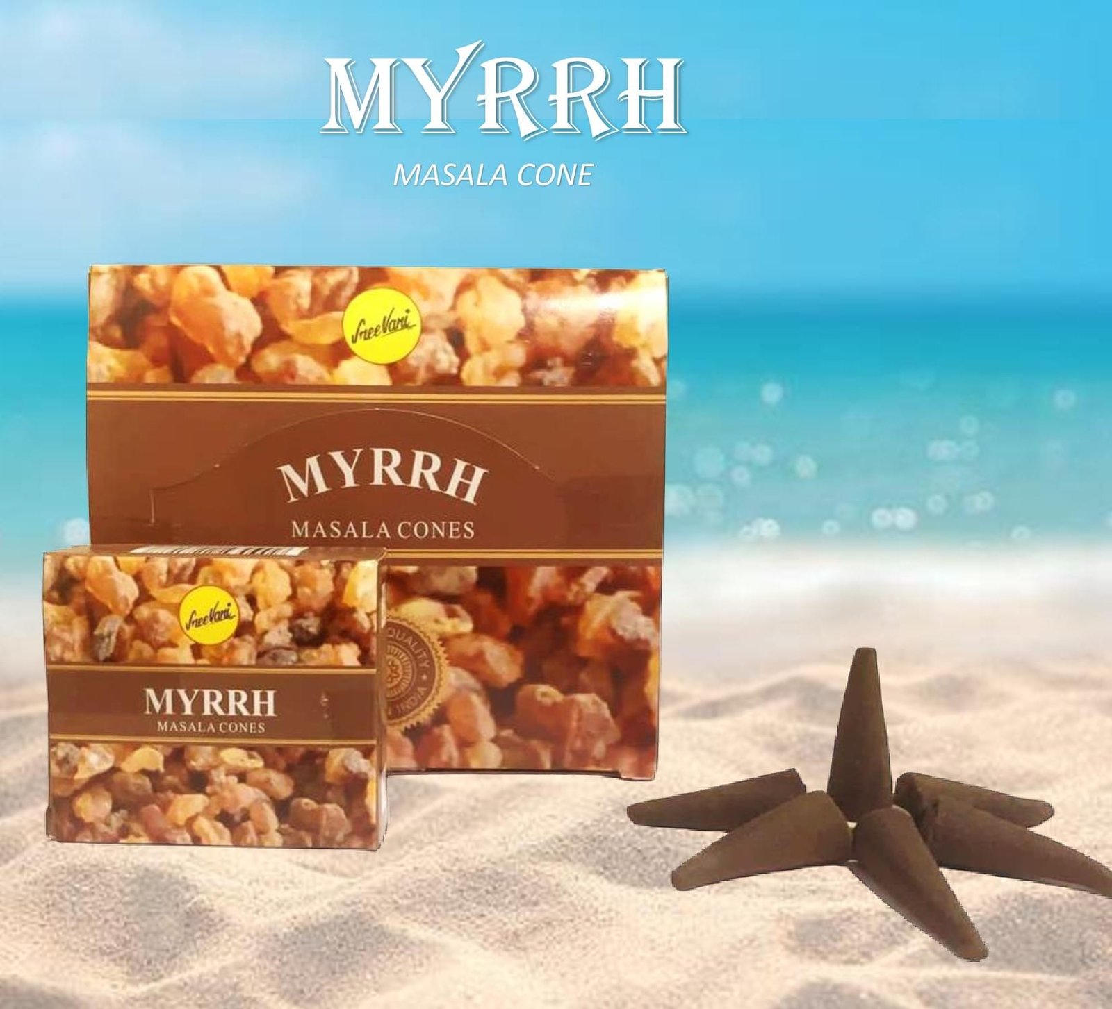 Sreevani Natural Masala Incense Cones Myrrh