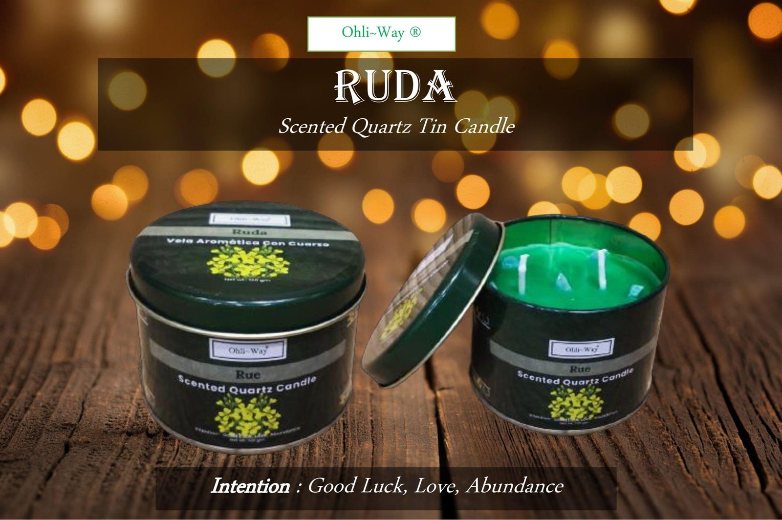 Ohli-Way Scented Quartz Tin Candle RUDA