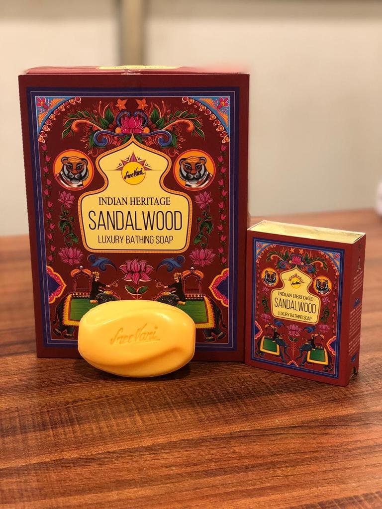 Sreevani Indian Heritage Luxury Bathing Soap Sandal Wood