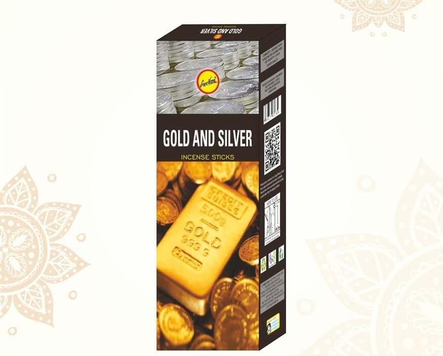 Sreevani Hexa Incense Gold and Silver Incense Sticks