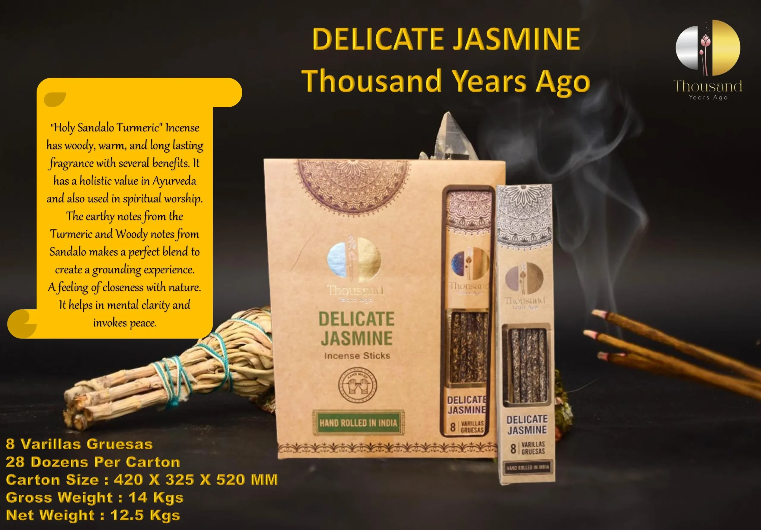 Thousand Years Ago Premium Incense Sticks Delicate Jasmine