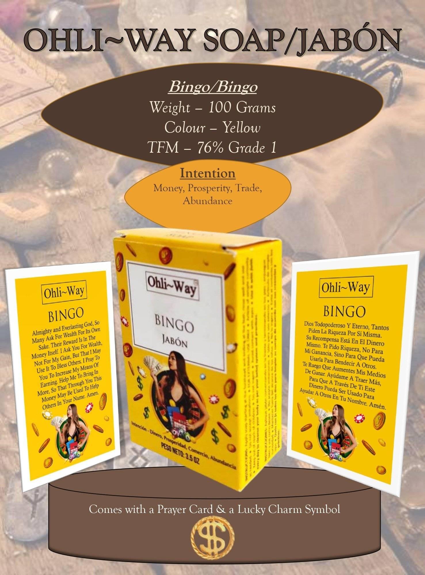 Ohli-Way Soap Spiritual Soap Bingo