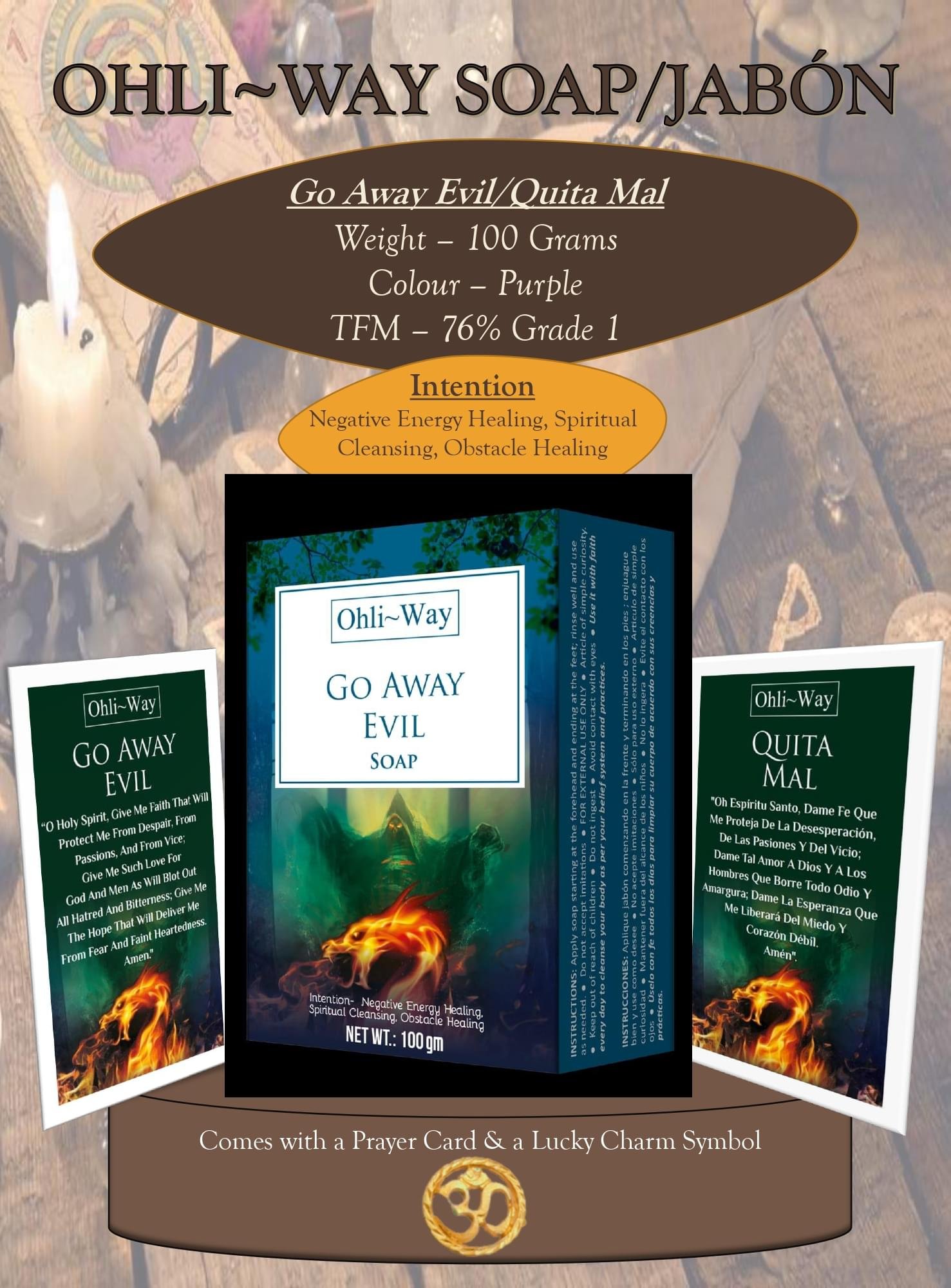 Ohli-Way Soap Spiritual Soap Go Away Evil