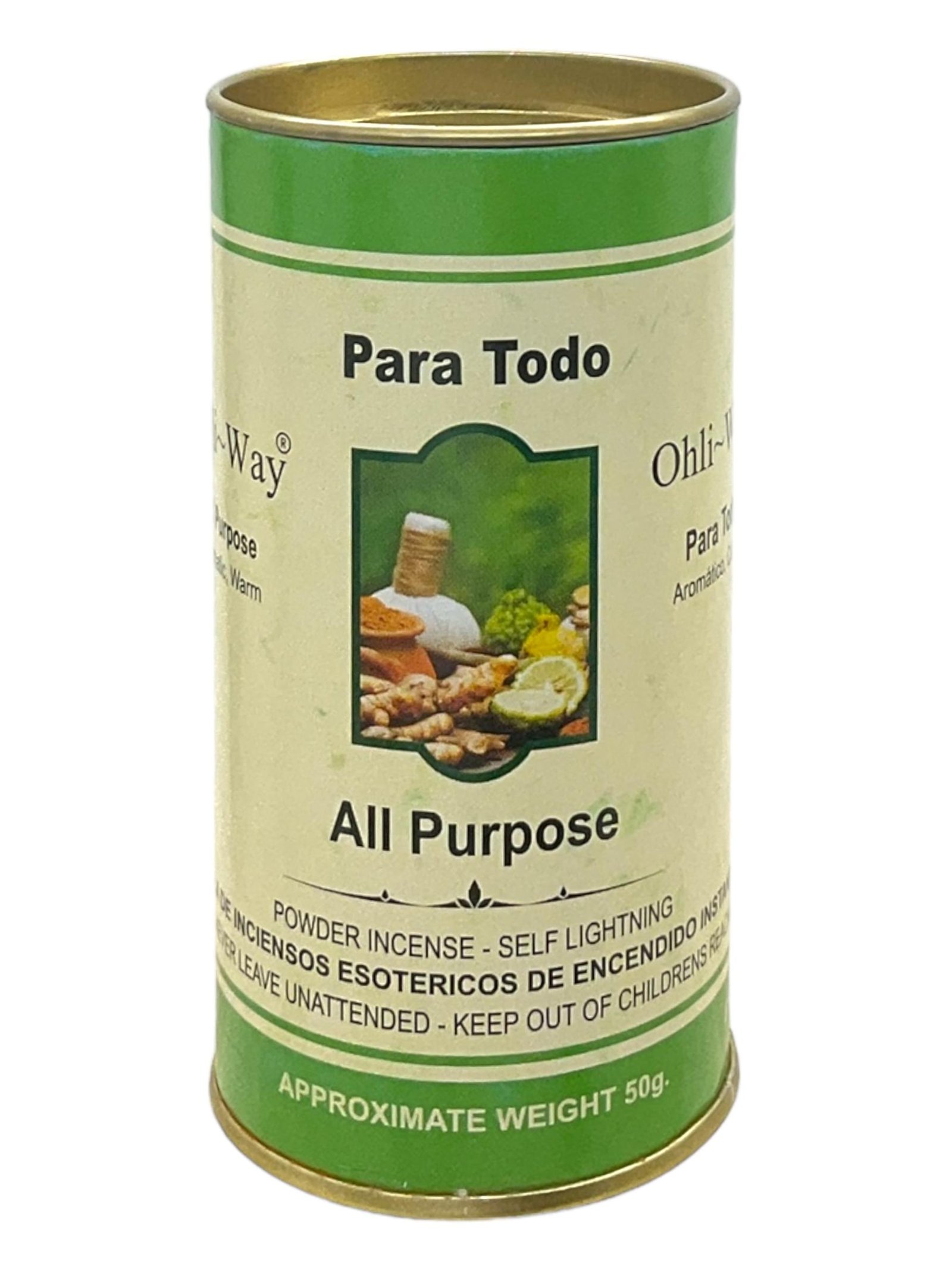 All Purpose / Para Todo / Aromatic & Warm / Powder Incense / Self Lightning / 50 grams / Enhance Rituals & Harmonize Energy / Ohli~Way