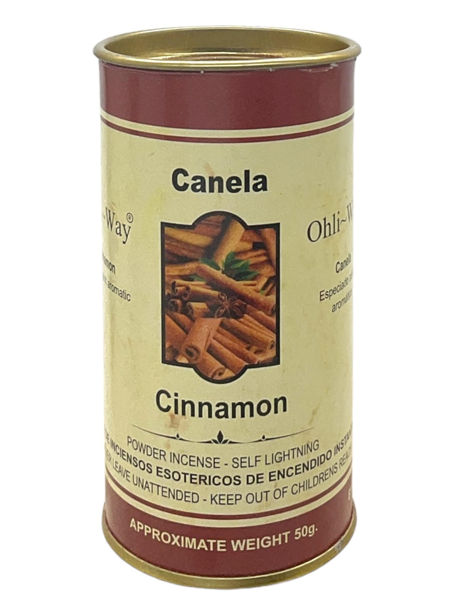 Cinnamon / Canela / Spicy & Warm Aromatic / Powder Incense / Self Lightning / 50 grams/ Ignite Passion & Prosperit / Ohli~Way