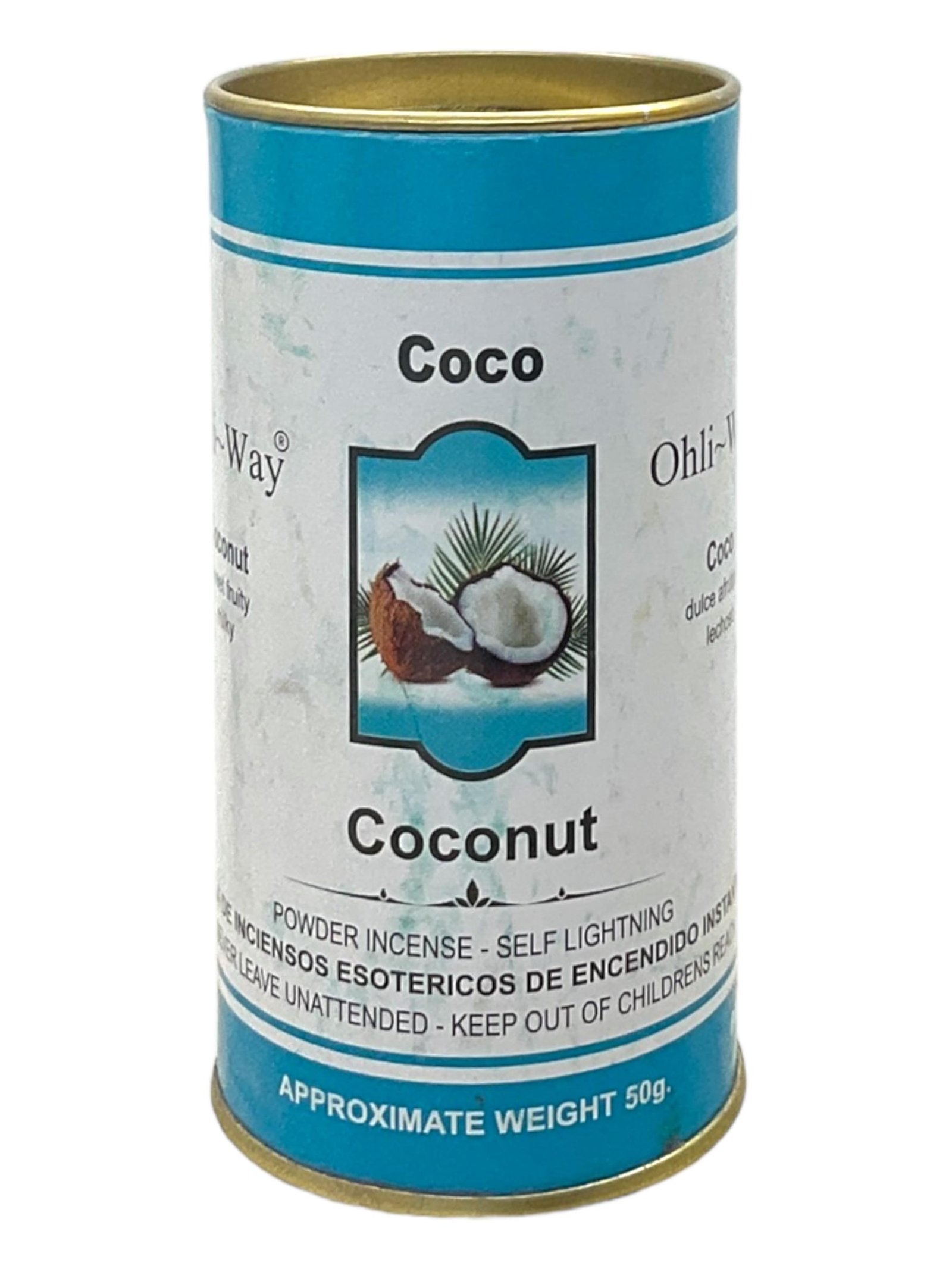 Coconut / Coco / Sweet & Fruity Milk / Powder Incense / Self Lightning / 50 grams / Draw Joy & Uplift Your Spirits/ Ohli~Way