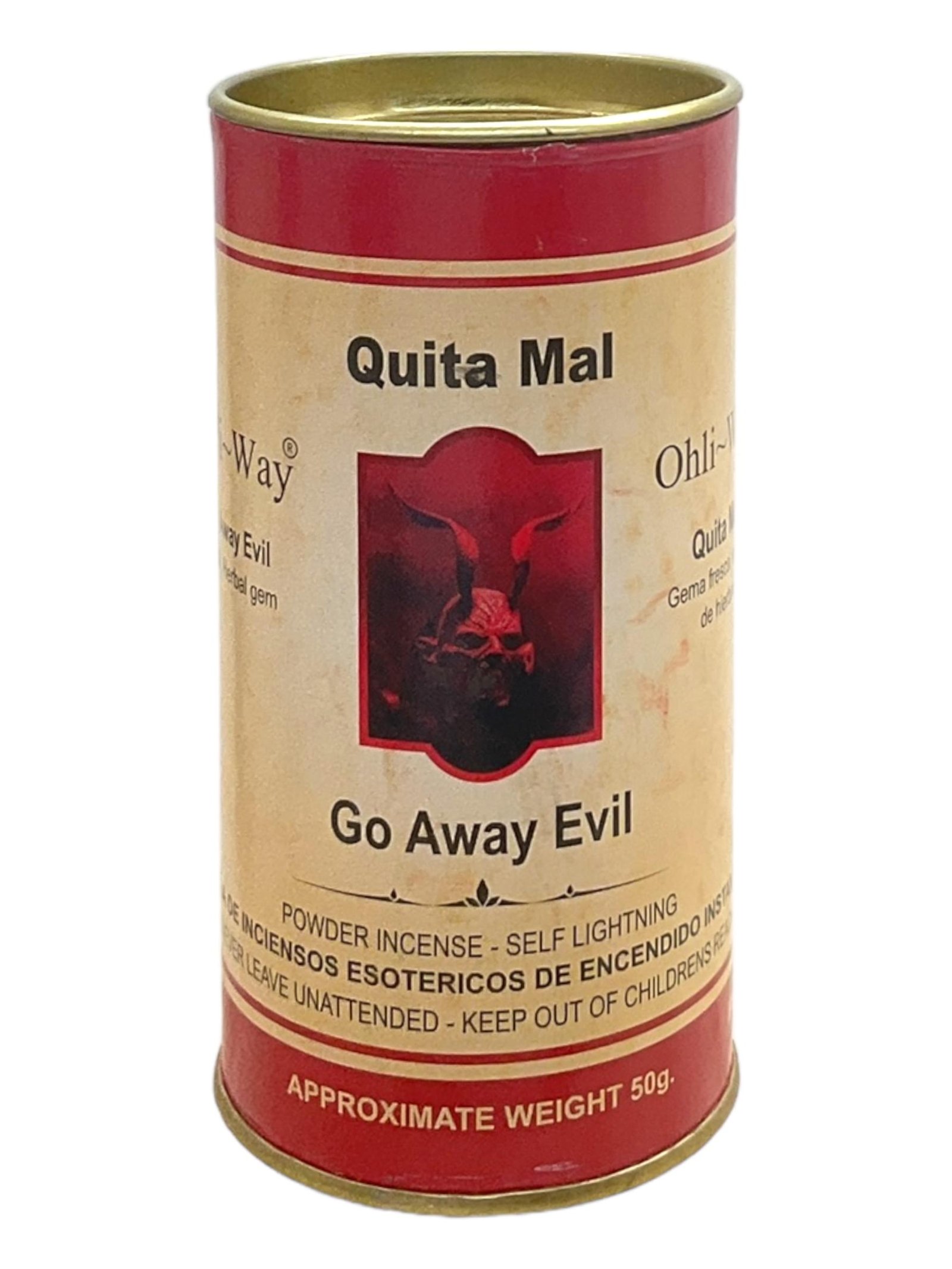 Go Away Evil / Quita Mal / Fresh & Herbal Gem / Powder Incense / Self Lightning / 50 grams / Banish Negative Forces & Protect Your Space / Ohli~Way
