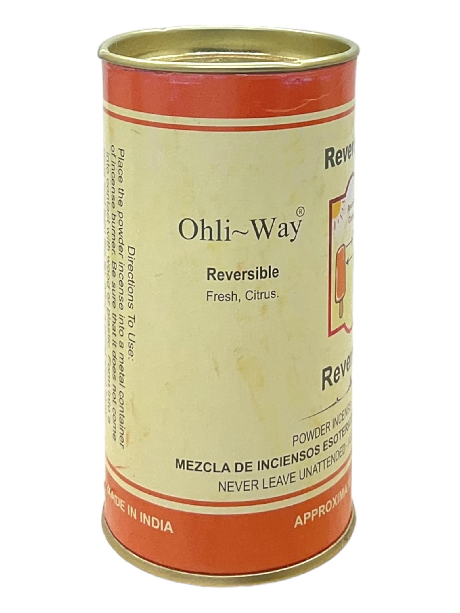 Reversible / Fresh & Citrus / Powder Incense / Self Lightning / 50 grams / Reverse Negativity & Restore Balance /  Ohli~Way - Image 2
