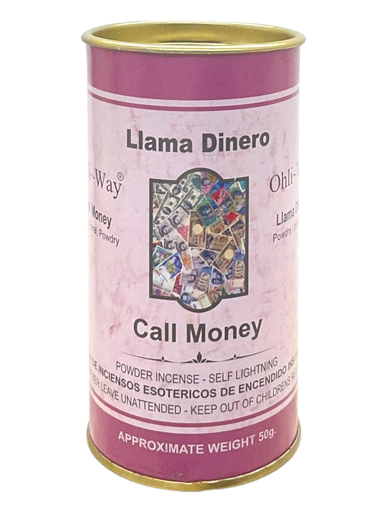 Call Money / Llama Dinero / Floral & Powdery / Powder Incense / Self Lightning / 50 grams / Attract Wealth & Financial Blessings / Ohli~Way