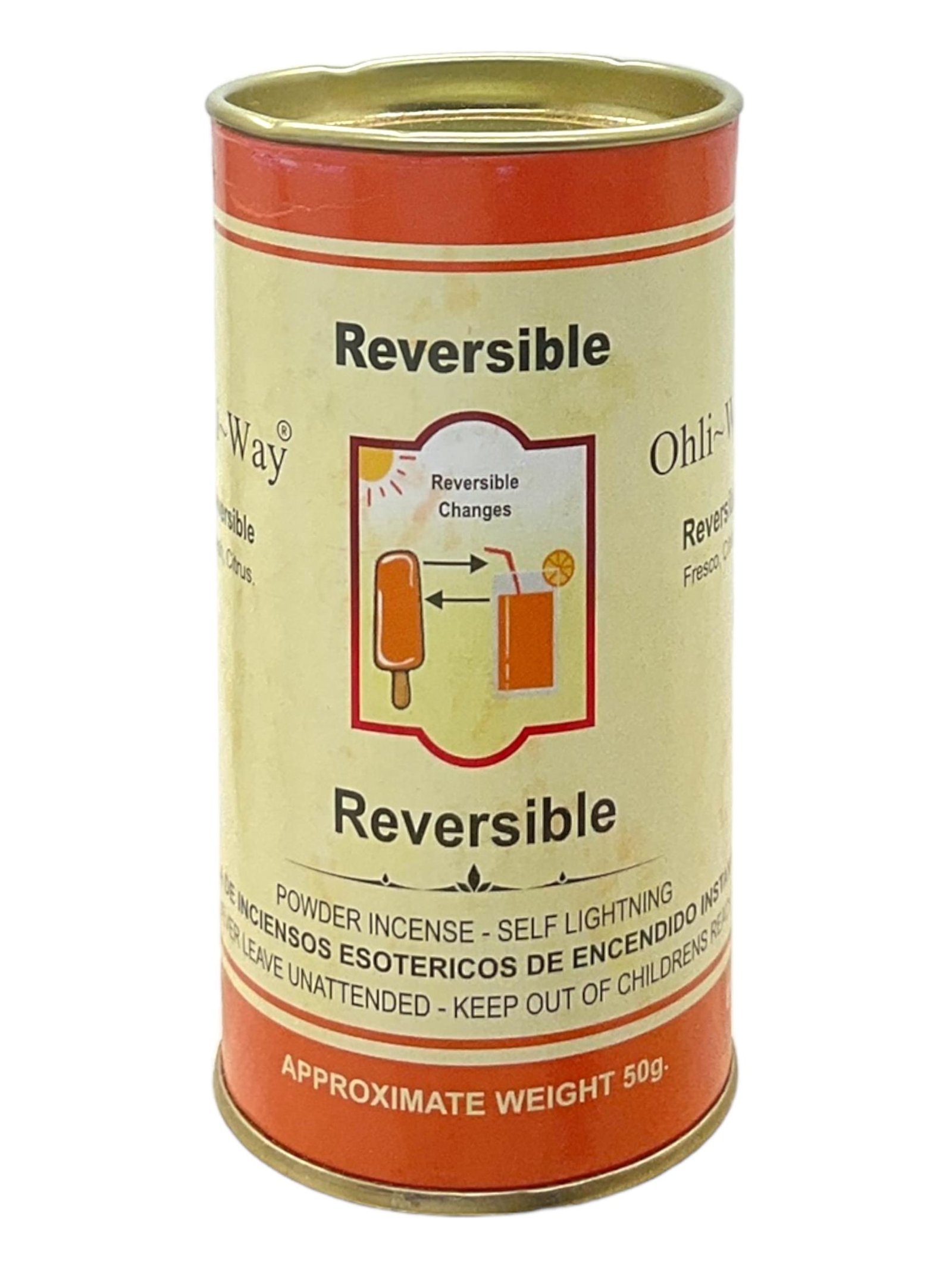 Reversible / Fresh & Citrus / Powder Incense / Self Lightning / 50 grams / Reverse Negativity & Restore Balance /  Ohli~Way