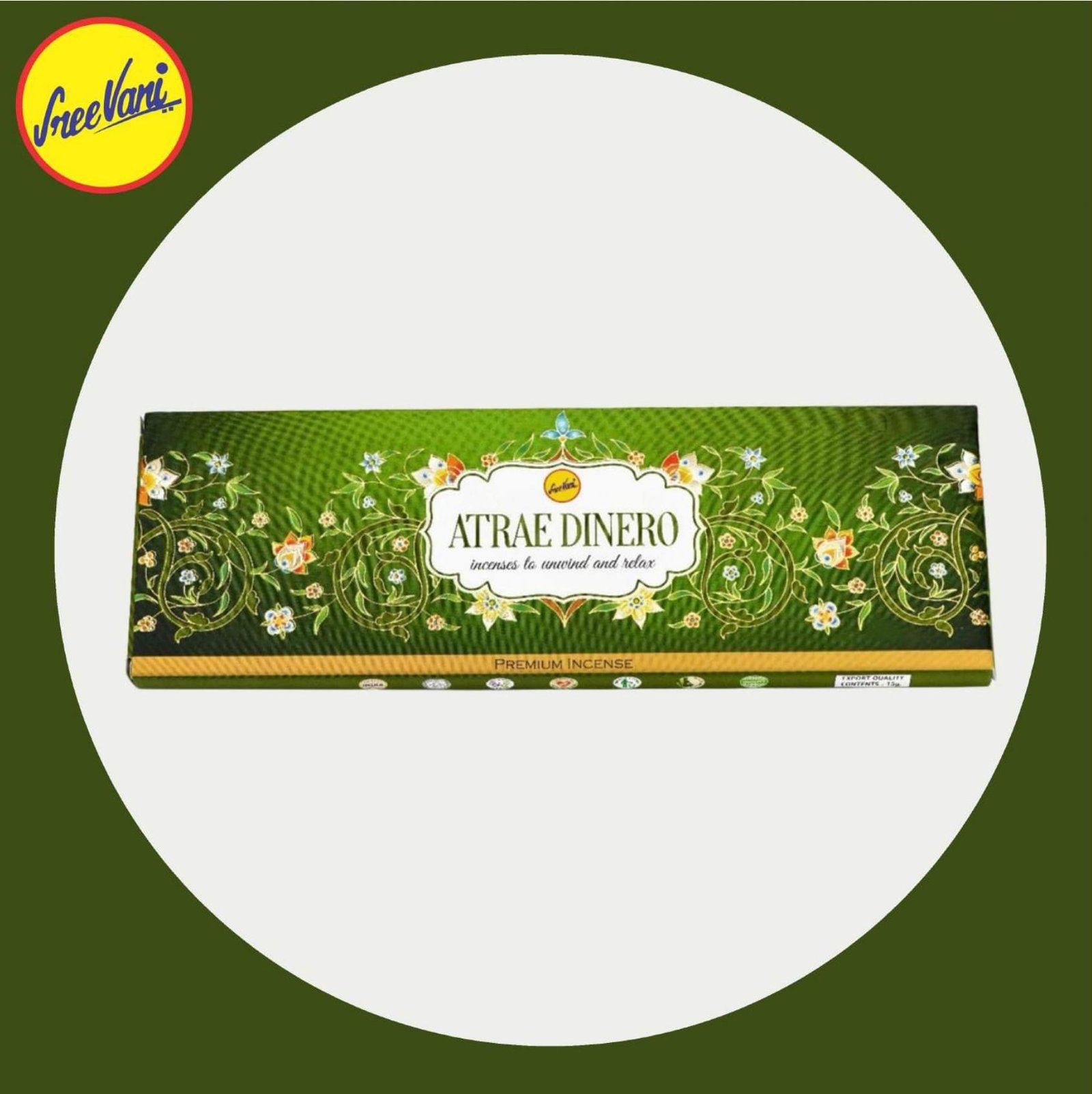Atrae Dinero - Divine Incense - 15 Gm  //Sreevani Incense