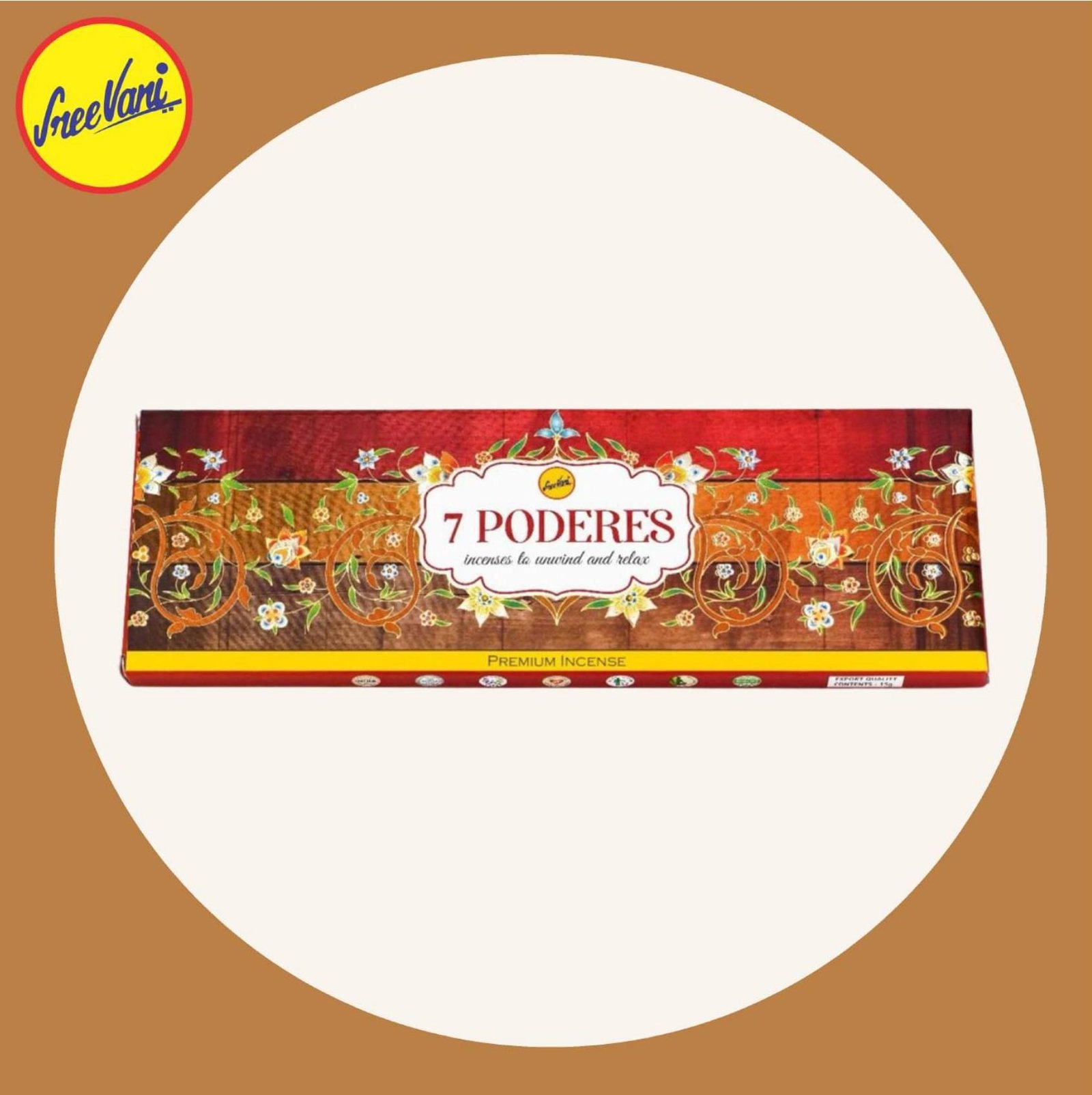 7 Poderes - Divine Incense - 15 Gm //Sreevani Incense