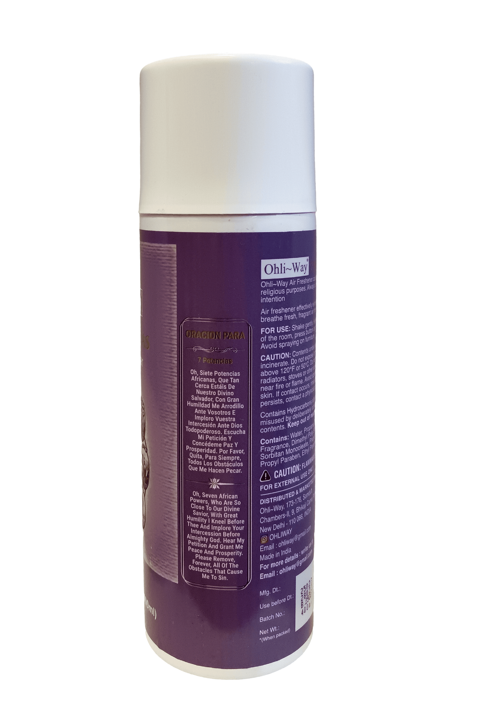 7 Powers / 7 Potencias  Air Freshener Aerosol Spray Ohli~Way (400 ml / 13.52 fl.oz) - Image 3