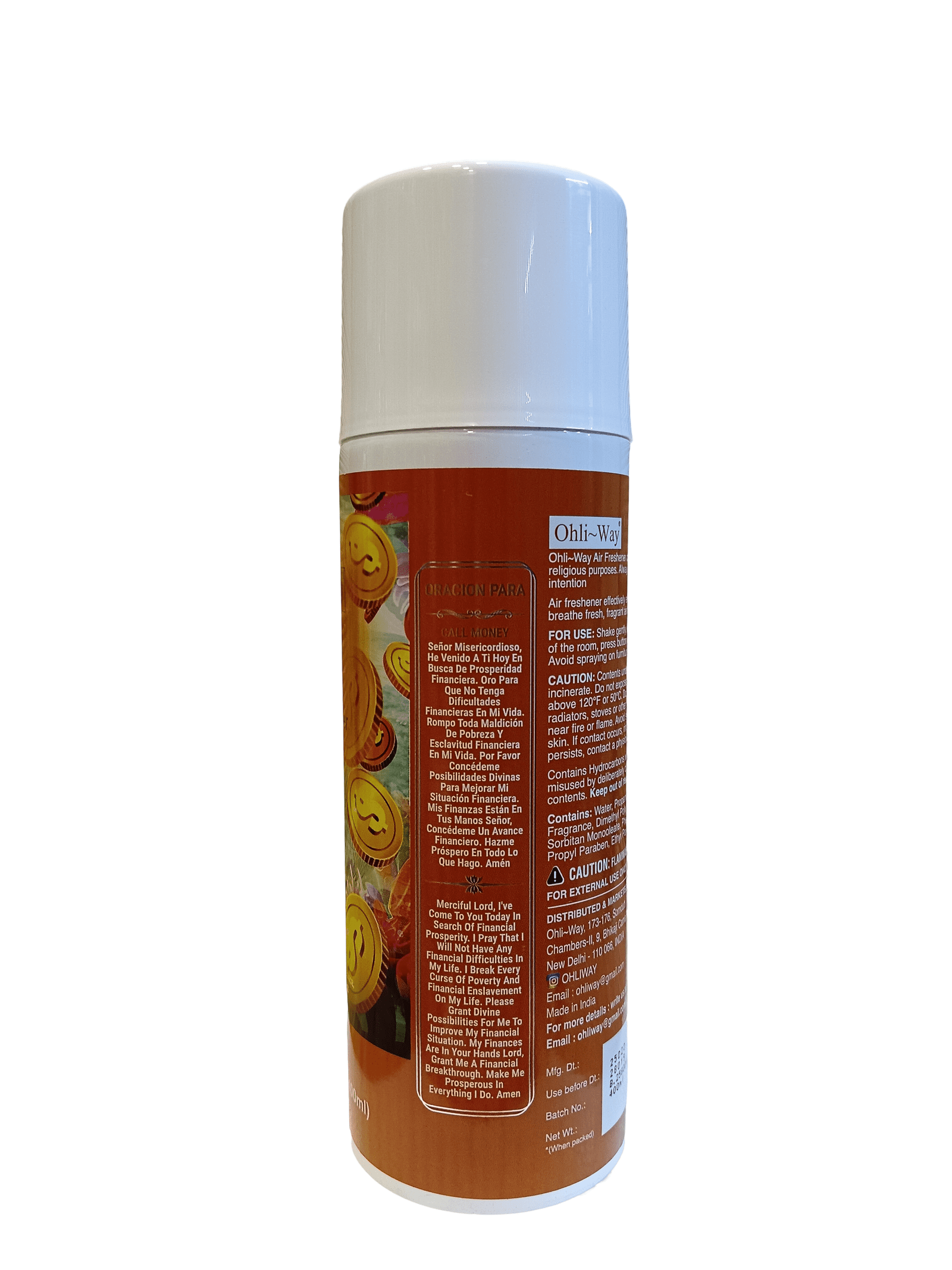 Call Money /	Llama Dinero Air Freshener Aerosol Spray Ohli~Way (400 ml / 13.52 fl.oz) - Image 2